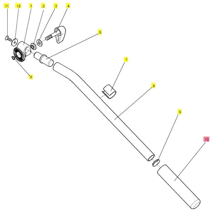 Vinten Spare Part 3219-239 PAN BAR HANDGRIP
