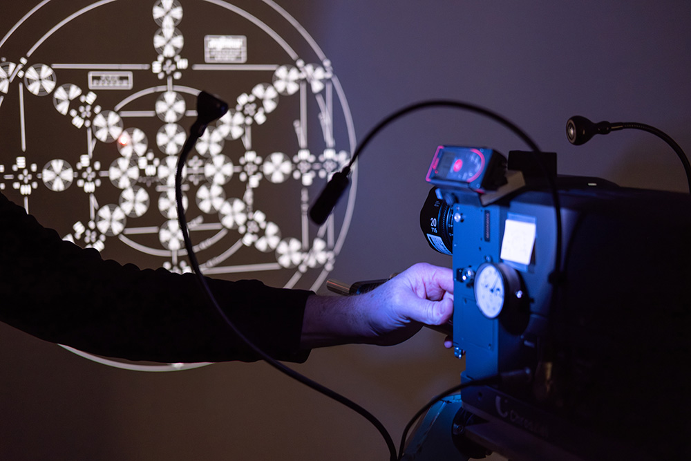 Validation of lens performance with optical projector